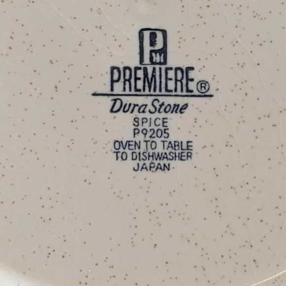 70s Premier DuraStone Dish with 2 Serving Utensils - Picture 6 of 6